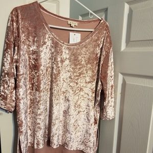 Crushed velvet T-shirt